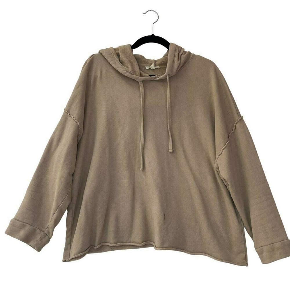 Eileen Fisher creamy khaki organic cotton pullover